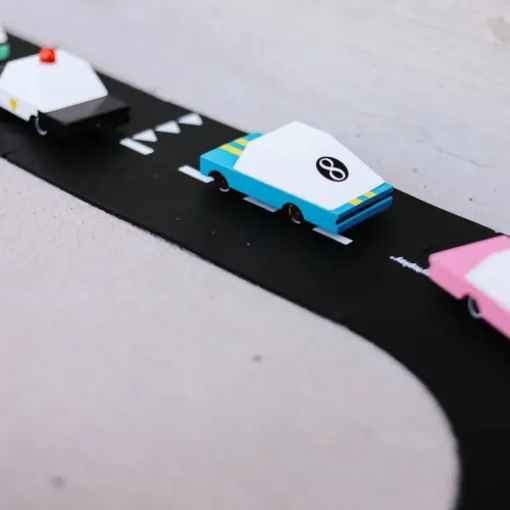 Racer Blue #8 (F830) 8,9X4,1X3Cm, Wooden Diecast, Magnetic, In
