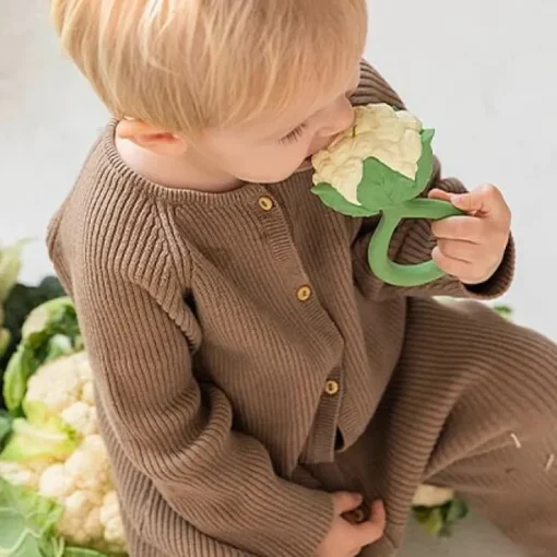 Rammelaar En Bijtspeeltje | Cauliflower Rattle Toy