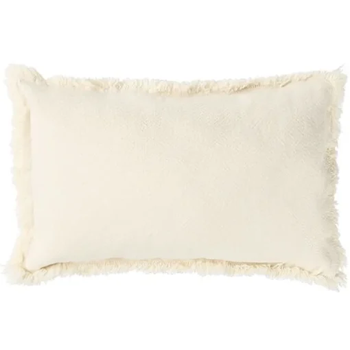 Rechthoekig Kussen Landscape Fringes Cushion Natural