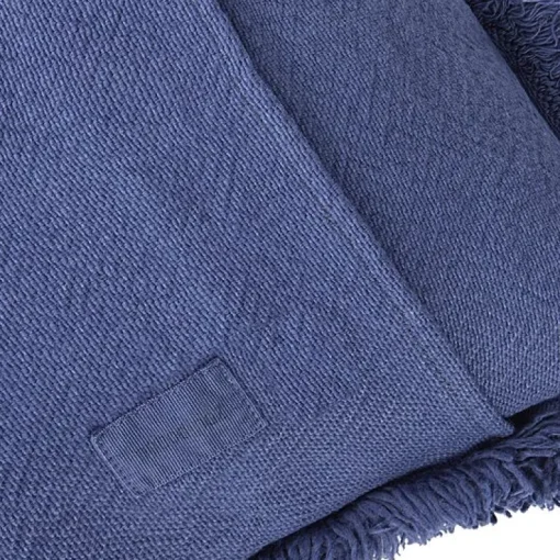 Rechthoekig Kussen Landscape Fringes Cushion Cobalt