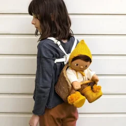 Rieten Poppendrager - Dinkum Dolls Bring-Me Basket