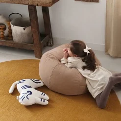 Ronde Zitzak Landscape Quilted Round Beanbag Sesame