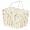 Rotan Mandje Met Deksel | Piki Basket Chalk