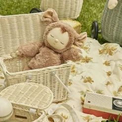 Rotan Mandje Met Deksel | Piki Basket Chalk