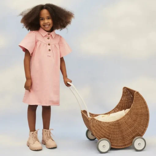 Rotan Poppenwagen - Moon Strolley Naturel