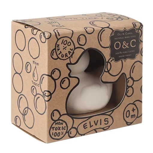 Rubberen Badeendje | Elvis Small Duck Monochrome White