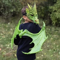 Rubberen Drakenmasker - Groen