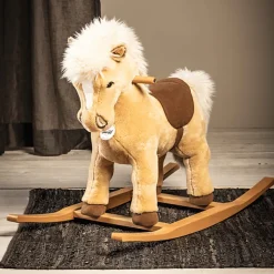 Schommelpaard Rocking Horse Franzi Beige - 70 Cm