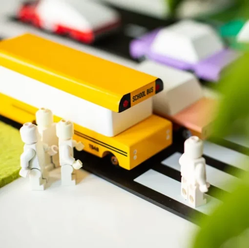 School Bus (T548) 13,3X4,1X4,6Cm, Wooden Diecast, In Giftbox,