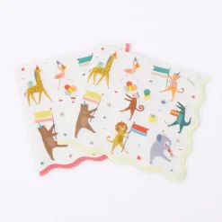 Servetten Animal Parade Large Napkins - set van 16