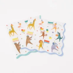 Servetten Animal Parade Large Napkins - set van 16