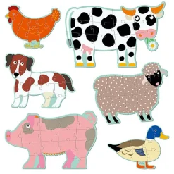 Set Met 6 Grote Puzzels Honoré En Zijn Vrienden | 9 Tot 15 Stukjes