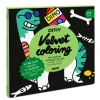Set van 6 fluwelen kleurplaten Velvet Coloring - Dino
