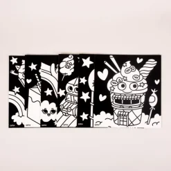 Set van 6 fluwelen kleurplaten Velvet Coloring - Kawaii