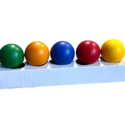 Set van 5 houten knikker - 46 mm