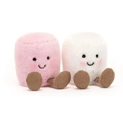 Set Van 2 Knuffels Amuseable Pink And White Marshmallows | 15 Cm