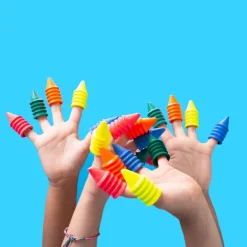 Set van 6 vingerwasco's Coloring Tools - Finger crayons