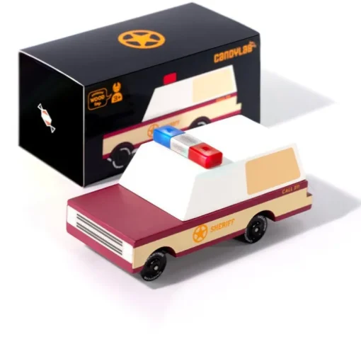 Sheriff Truck (T641) 8,4X4,1X3,8Cm, Wooden Diecast, Magnetic,