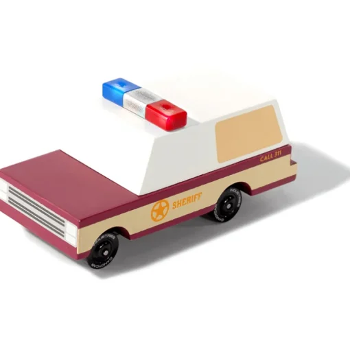 Sheriff Truck (T641) 8,4X4,1X3,8Cm, Wooden Diecast, Magnetic,