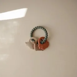 Siliconen bijtspeeltje rammelaar - Dino