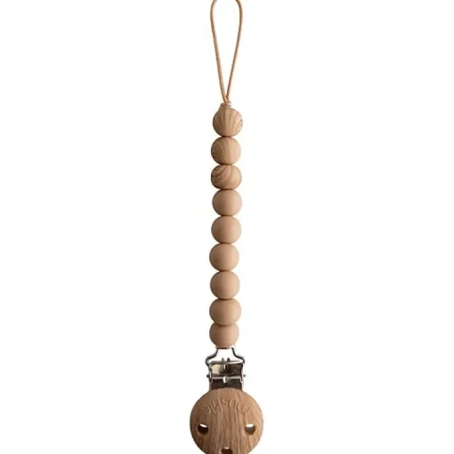 Siliconen EVA Fopspeenketting - Pale Taupe