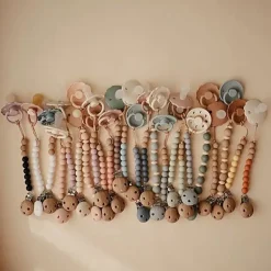 Siliconen EVA Fopspeenketting - Pale Taupe