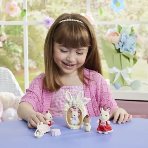 Speelset Easter Egg Hutch met 1 konijntje