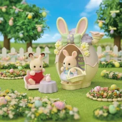 Speelset Easter Egg Hutch met 1 konijntje