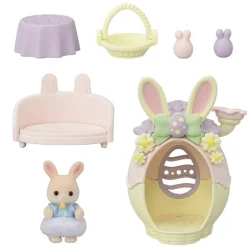 Speelset Easter Egg Hutch met 1 konijntje
