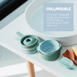Speeltrechters Foldable Funnels Green Blue - set van 3