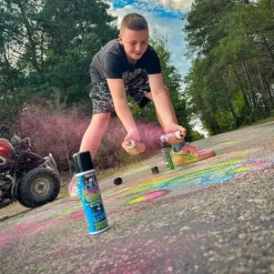 Spuitbus met stoepkrijt Neo Chalk Spray – 150 ml - Geel