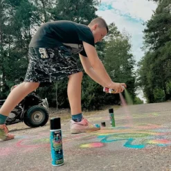 Spuitbus met stoepkrijt Neo Chalk Spray – 150 ml - Geel