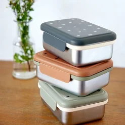 Stalen Brooddoos | Lunchbox Stainless Steel Happy Prints Caramel