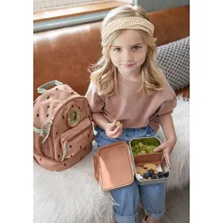 Stalen Brooddoos | Lunchbox Stainless Steel Happy Prints Caramel