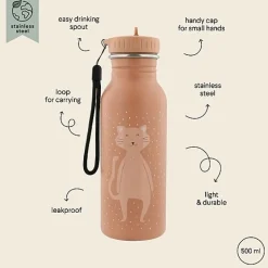 Stalen Drinkfles Mrs. Cat - 500 ml