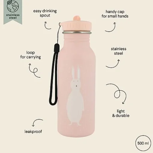 Stalen Drinkfles Mrs. Rabbit - 500 ml