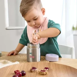 Stalen Food Jar Happy Fruits Cherry - 315 ml