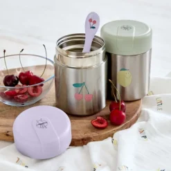 Stalen Food Jar Happy Fruits Cherry - 315 ml