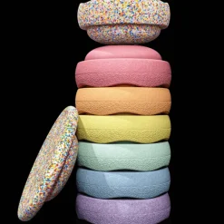 Stapelstein® | Super Confetti Pastel Compleet Set van 6+1+1 Balansbord