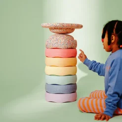 Stapelstein® | Super Confetti Pastel Compleet Set van 6+1+1 Balansbord