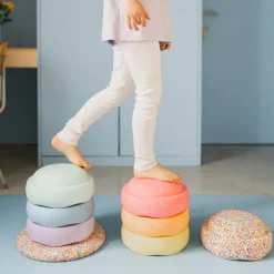 Stapelstein® | Super Confetti Pastel Compleet Set van 6+1+1 Balansbord