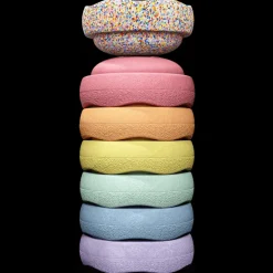 Stapelstein® Mini SPECIAL Rainbow Pastel - set van 6 + 1 GRATIS Mini Super Confetti