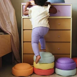 Stapelstein Rainbow Set Pastel - set van 6 + 1 GRATIS balansbord Confetti