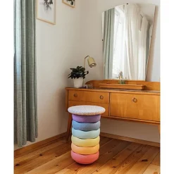 Stapelstein Rainbow Set Pastel - set van 6 + 1 GRATIS balansbord Confetti