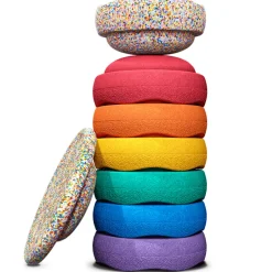 Stapelstein® SPECIAL Rainbow Classic Compleet Set van 6+1 + GRATIS Balansbord