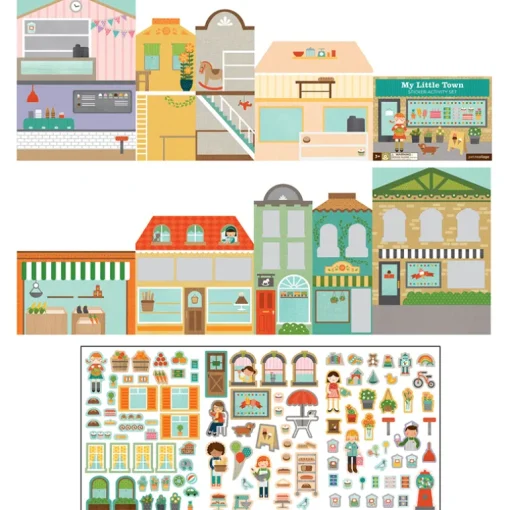 Stickerset met 100+ herbruikbare stickers - Mijn Kleine Stad