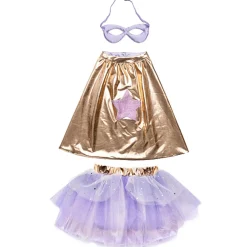 Superheldenkostuum Met Tutu En Masker Metallic Rose Gold Lilac