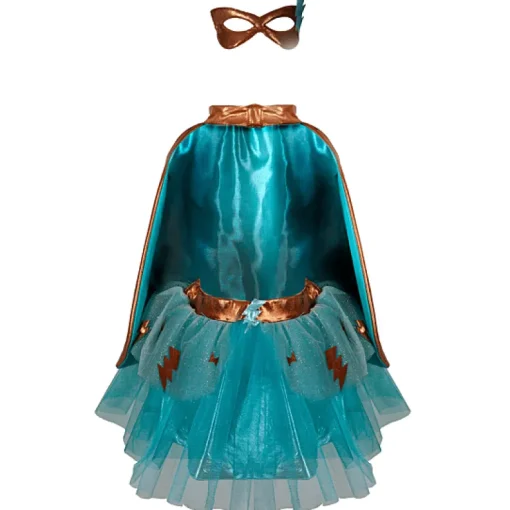 Superheldenkostuum Met Tutu En Masker Super-Duper Teal Copper
