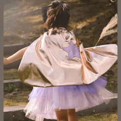 Superheldenkostuum Met Tutu En Masker Metallic Rose Gold Lilac