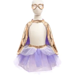 Superheldenkostuum Met Tutu En Masker Metallic Rose Gold Lilac